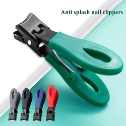 1pc Tragbare Ultra Sharp Nagel Clippers Edelstahl Breite Kiefer Öffnung Anti Splash Toe Fingernagel Trimmer für Frau Mann pflege