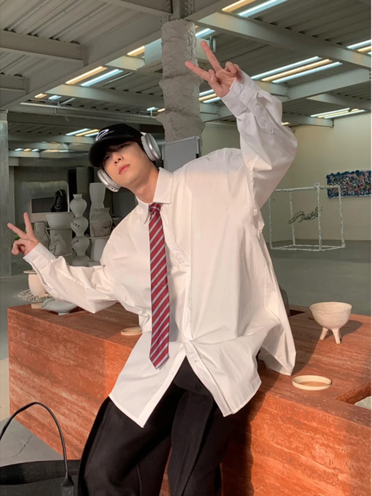 

Мужская летняя модная повседневная куртка Advanced White Long Sve из полиэфирного волокна с отложным воротником, универсальная для всех сезонов, молодежная.