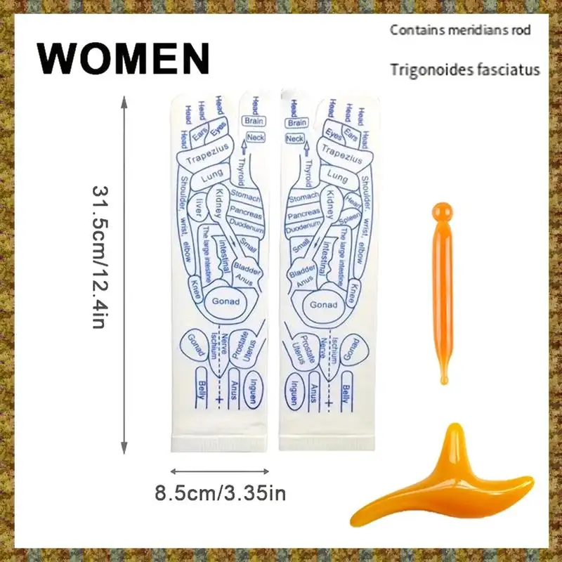 Chaussettes réflexes F-F, chaussettes Z100, chaussettes de réflexologie avec outils, chaussettes de Massage des pieds de réflexologie d'acupression