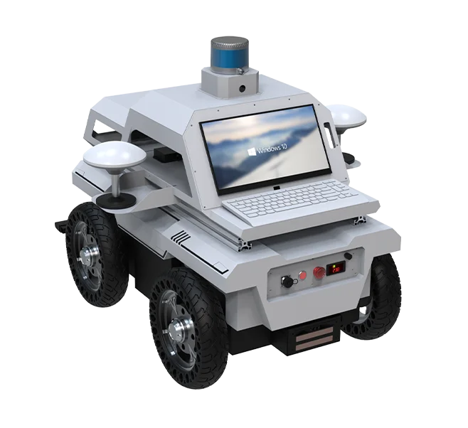 Робот ROS с приводом 400 Втx4 для наружного 3D-картографии и распознавания искусственным интеллектом, поддержка мобильного шасси AMR с навигацией SLAM и RTK