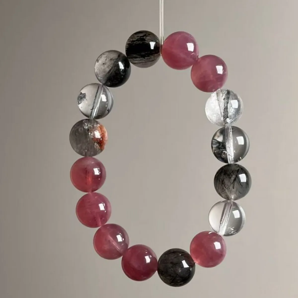 Natural Strawberry Crystal Duobao Crystal Bracelet Women's Light Luxury Fashion Bracelet Niche Design