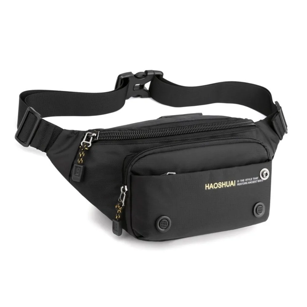 

Fashion Nylon Men Waist Bag Multi-pocket Large Capacity Sports Fanny Pack Adjustable Strap Wear Resistant Chest Bag Men Women