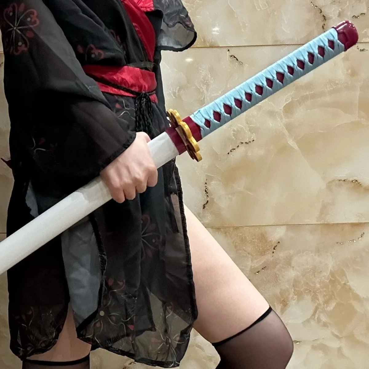 Épée Katana en bois de taille réelle, 39.3 pouces, 100cm, sabre de samouraï Original, couteau Ninja, accessoires de Cosplay, jouet, épée Katana Anime