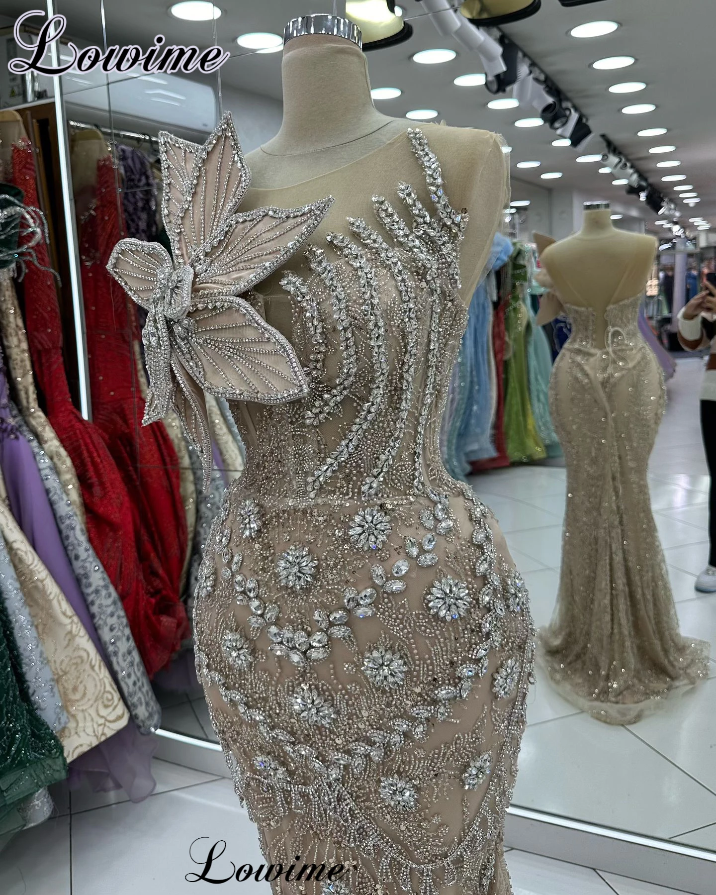 Nieuwste avondjurken met kralen en kristallen Mouwloze vintage galajurken Ballkleider Coutures-jurken Cocktailjurken