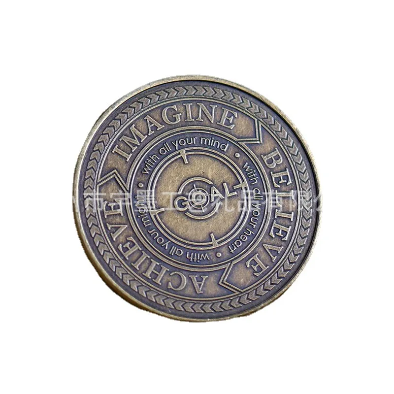 Customized. Metal Commemorative Coin-Border Coin Custom Electroplating Vintage Pattern Zinc Alloy Paint Wholes