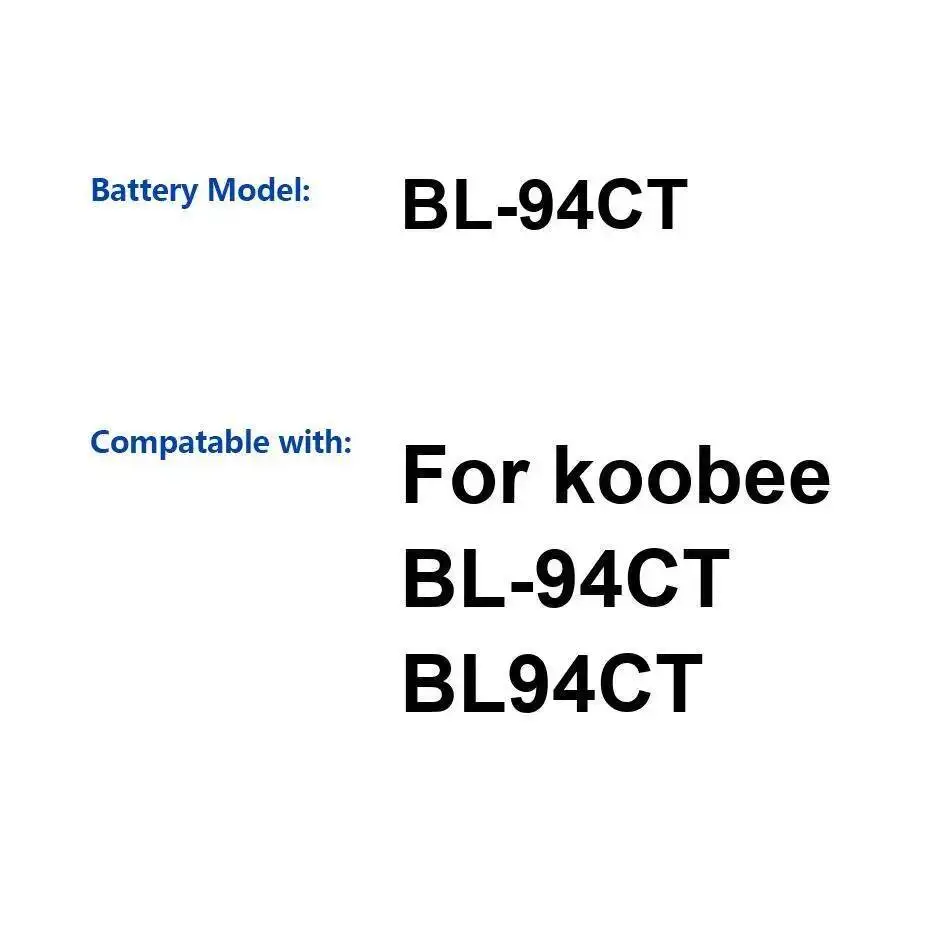 

Для аккумулятора мобильного телефона Koobee BL-94CT, хорошая низкотемпературная работа, 3400 мАч