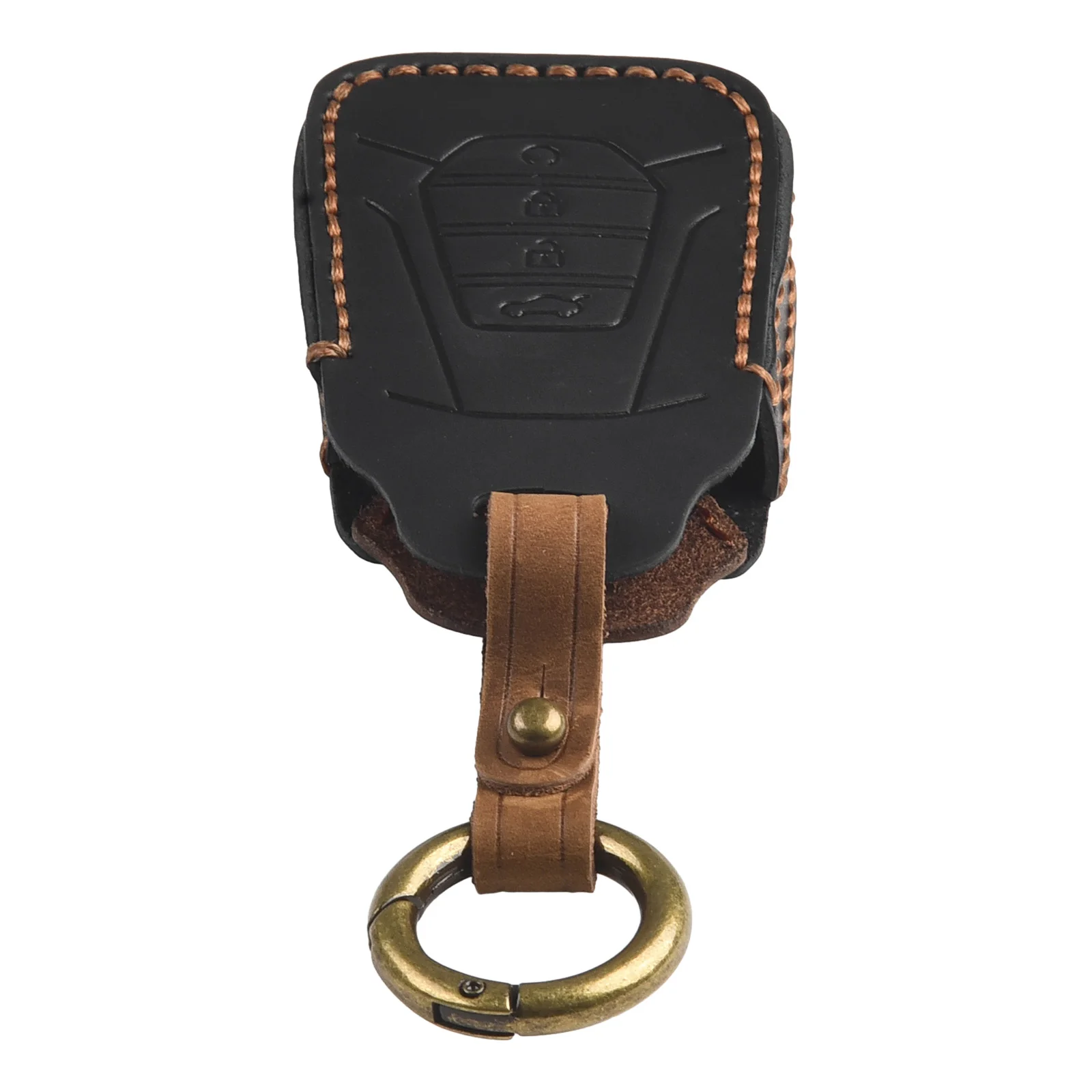 Leather Key Cover for ISUZU MU X For MUX DMAX 4 Button Remote Providing Anti Drop Protection and Full Coverage Shock Absorption