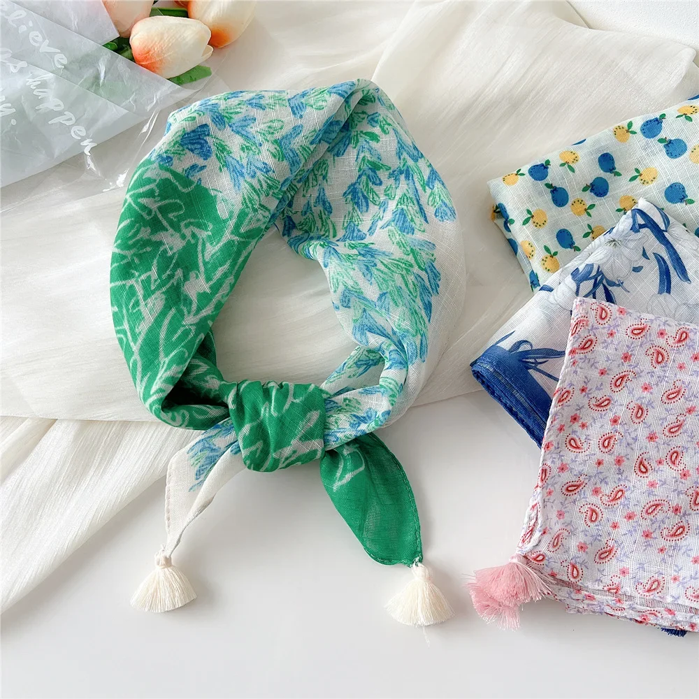 

60*60cm Cotton Headscarf Bandana Hairscarf Scarf Turban Shawl Handkerchief Hair Accessories Wrap