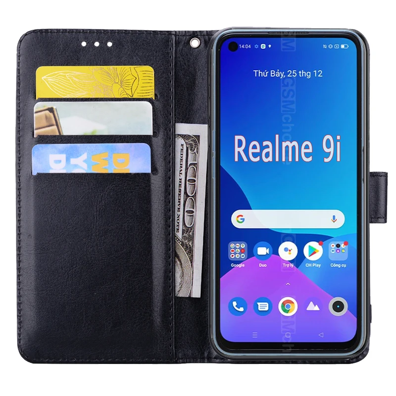 Realme9i Phone Cover For Realme 9i Case Magnetic Card Flip Wallet Leather Protective Etui Book For Realme 9 i Case RMX3491 Coque