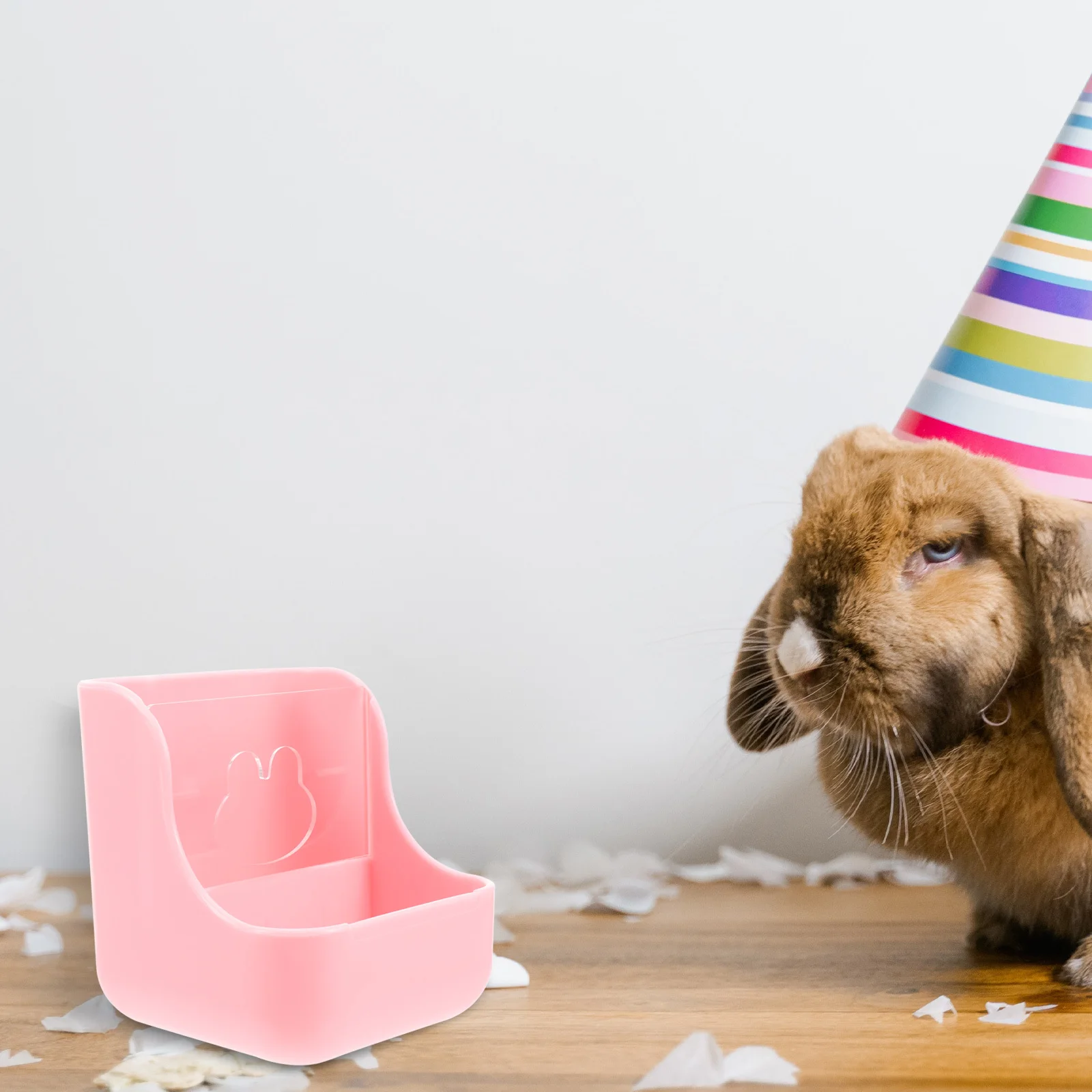 

2-in-1 Rabbit Feeder Food Bowl Durable Plastic Small Pet Rack for Guinea Pig Bunny Cage Accessory Feeder Rabbit