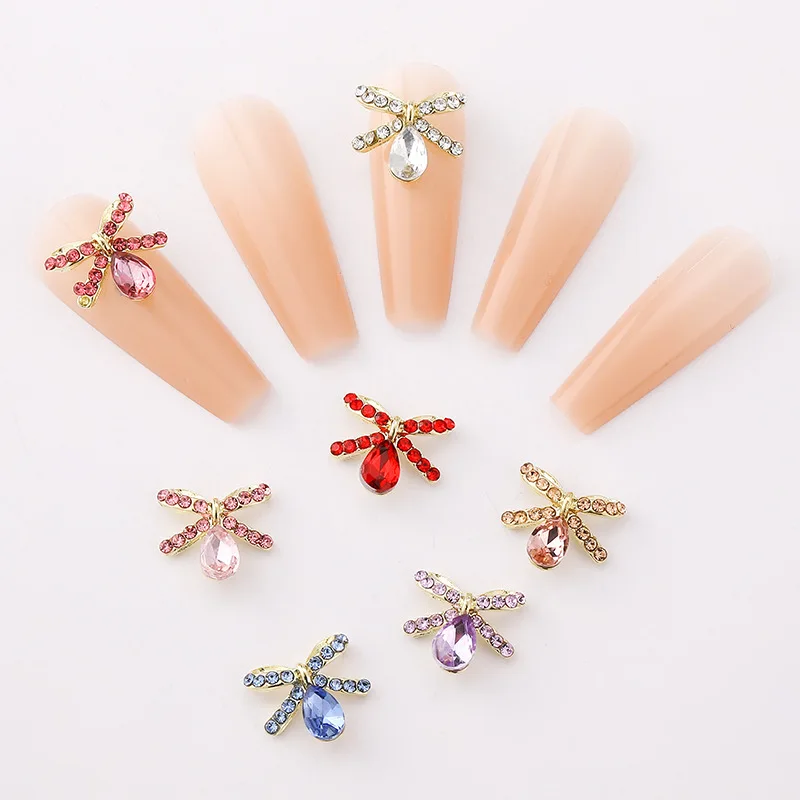 10pcs Rhinestone Waterdrop Nail Art Decorations Alloy Rhinestone 3D Waterdrop Cute Nail Art Drill/Sparkling Crystal Accessories