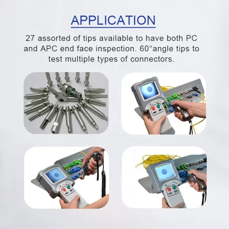 Neofibo FV-7500A portable Probe Fibre Optique Inspector FTTH Inspection Scope 400X Fiber Optic Microscope