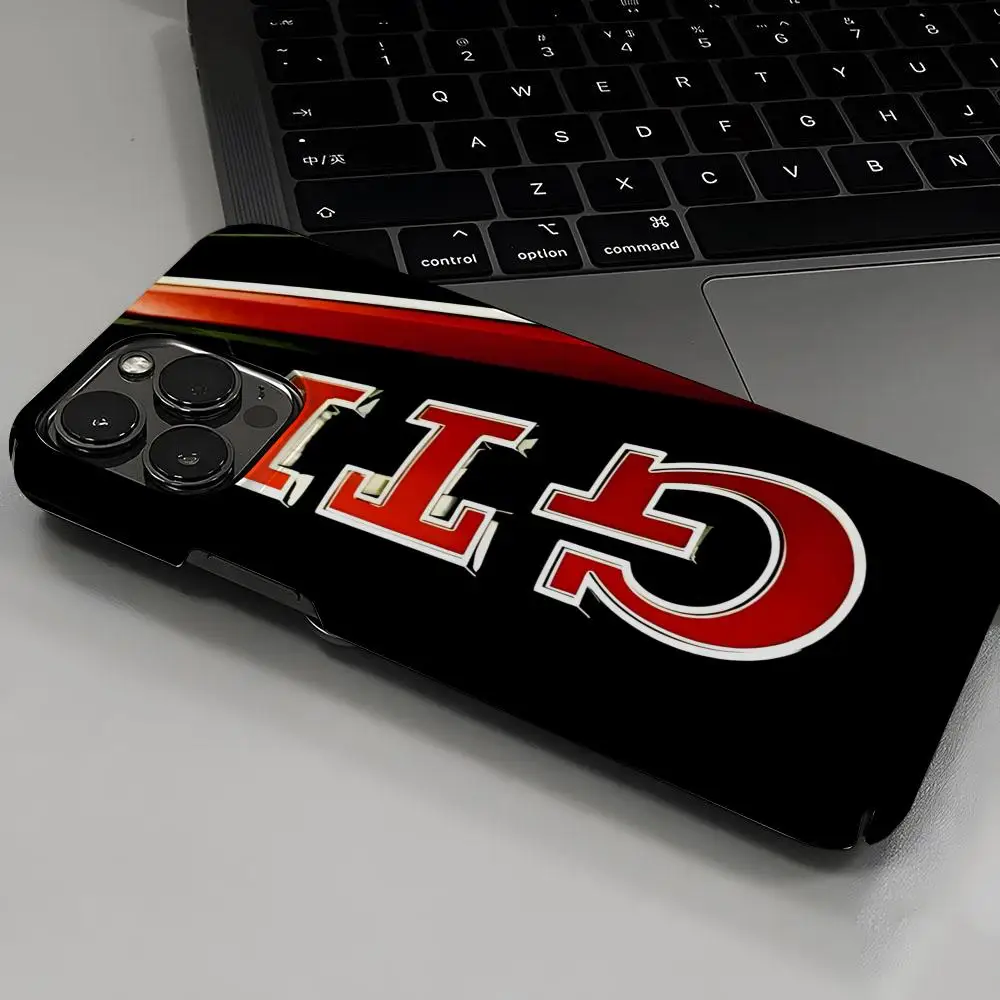 Etui na telefon do samochodu Golf MK1 G-GTIes, modne, na iPhone 16 17 15 14 13 12 11 Plus Pro Max Mini, błyszcząca, twarda obudowa z folią HD. — zdjęcie produktu 6