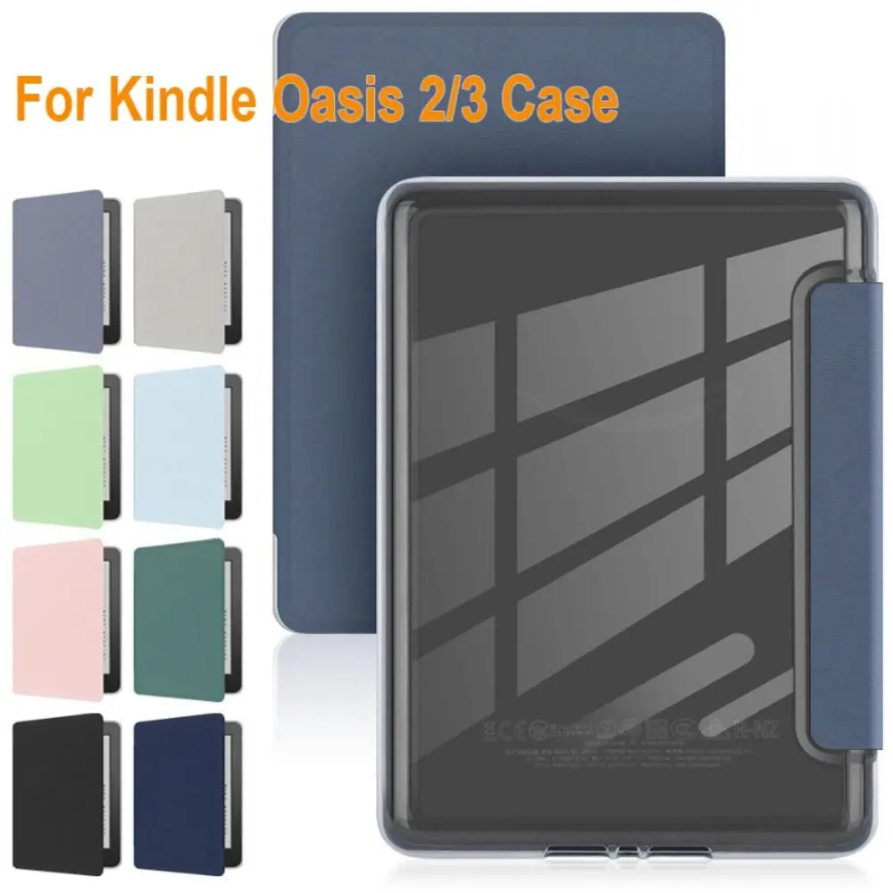 Auto Wake/Sleep 7 inch e-Reader Case Wear Resistant Anti Scratch S8IN4O Smart Cover Transparent for Kindle Oasis 3/2