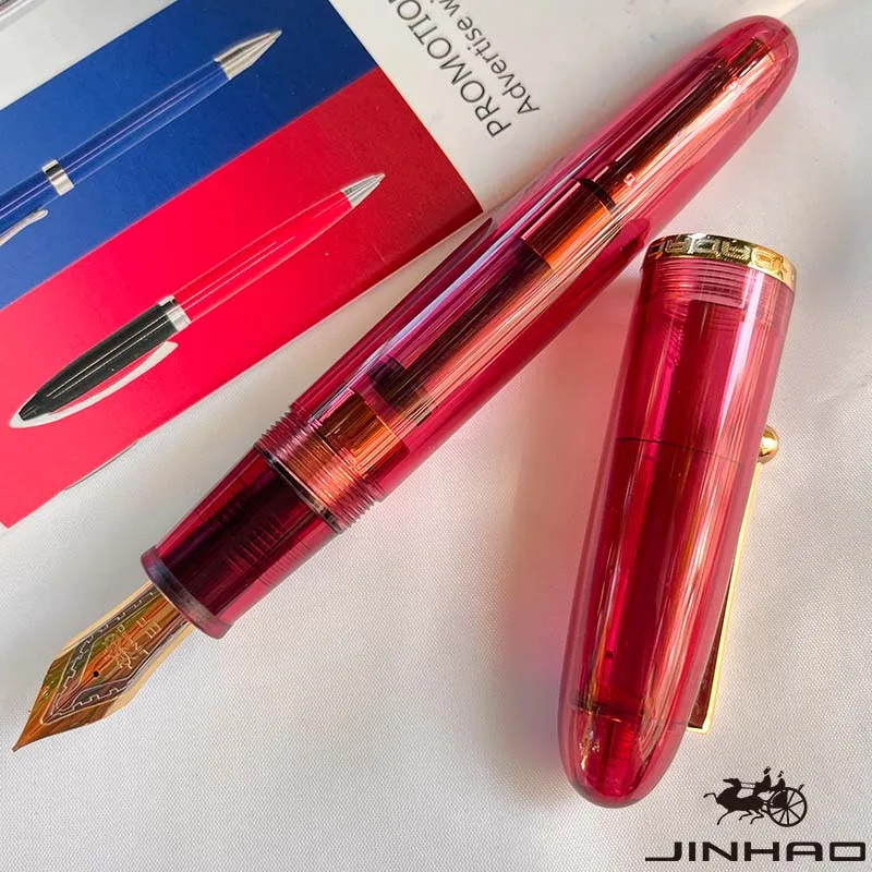 Luxus JinHao 9019 Dadao Brunnen Stift Acryl Transparent Spin Stift 40 MM Feder Schreibwaren Büro Schule Liefert Schreiben Stifte – Detail 7