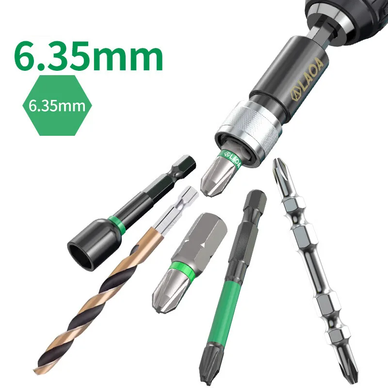 LAOA مفك بت محول الحفر الكهربائية موصل قضيب الإفراج السريع موصل قضيب بت تمديد قضيب #4