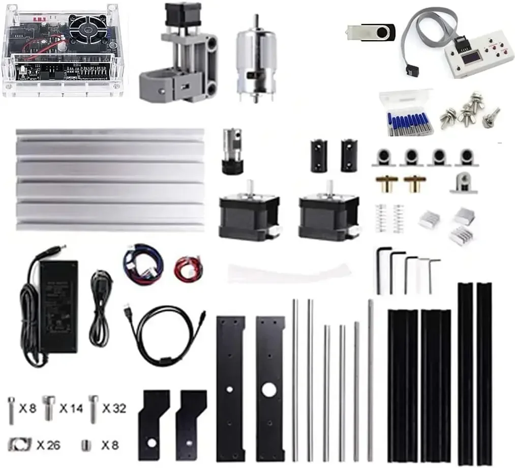 Fresadora CNC 1610 PRO, com controlador offline GRBL, mini kit de roteador CNC DIY de mesa de 3 eixos para gravação e escultura em PVC,