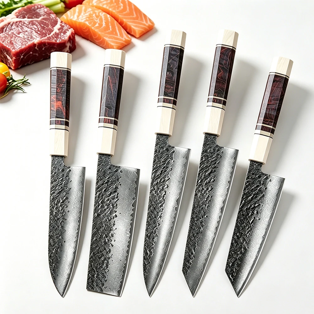 

Hand Forged 67 Layers Damascus Kitchen Knife Japanese Chef Knives Sushi Cleaver Slicing Gyuto Santoku Cooking Cutting Tools