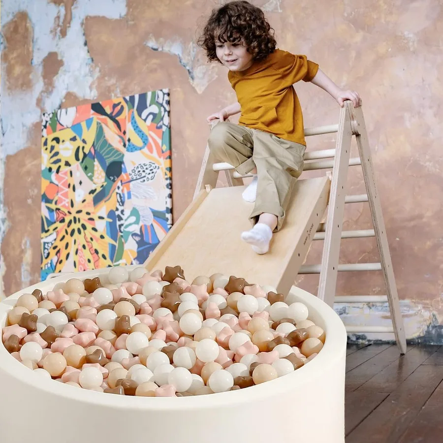 Ball Pit Balls 100 pièces, formes d'étoiles pour bébés enfants parc boules en plastique pour bébés piscine à balles chiot Playballs