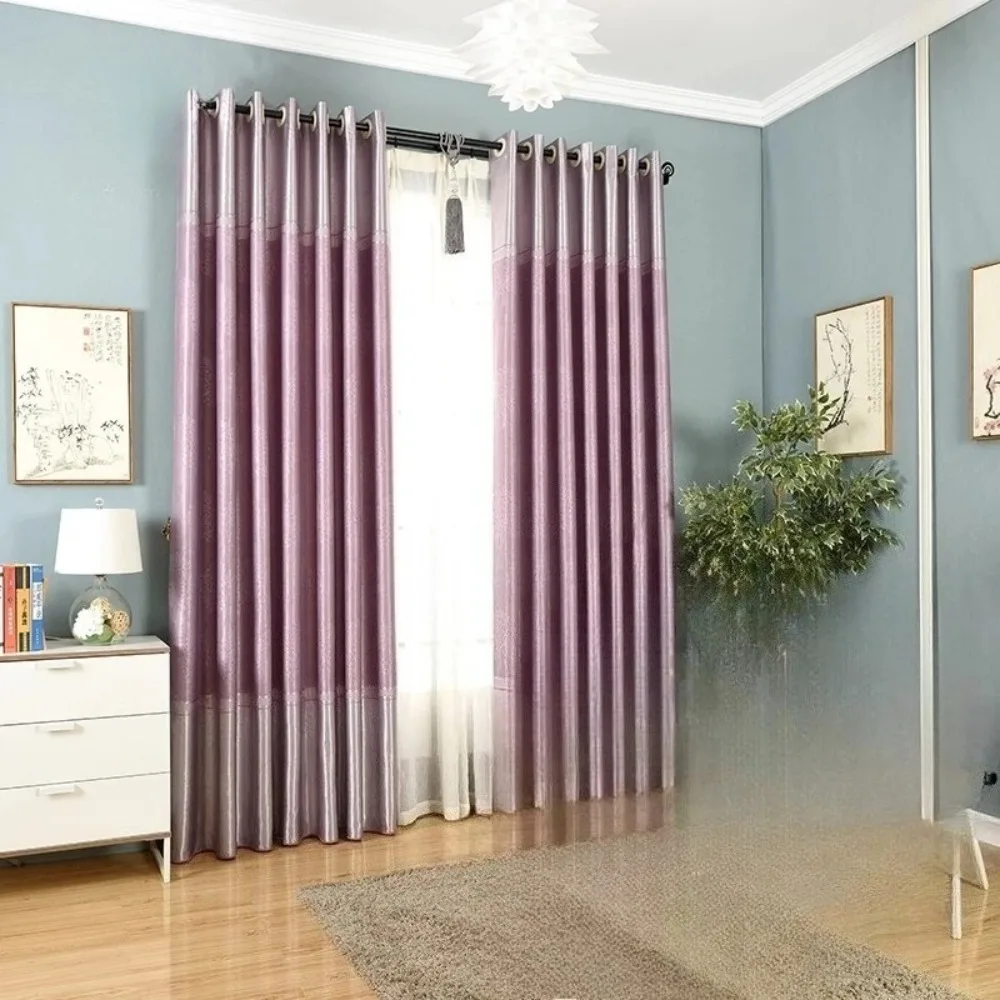 

Luxury Curtains for Living Room Purple High Bedroom Window Custom Size Blackout Thermal Insulated Chenille Fabric Drapes