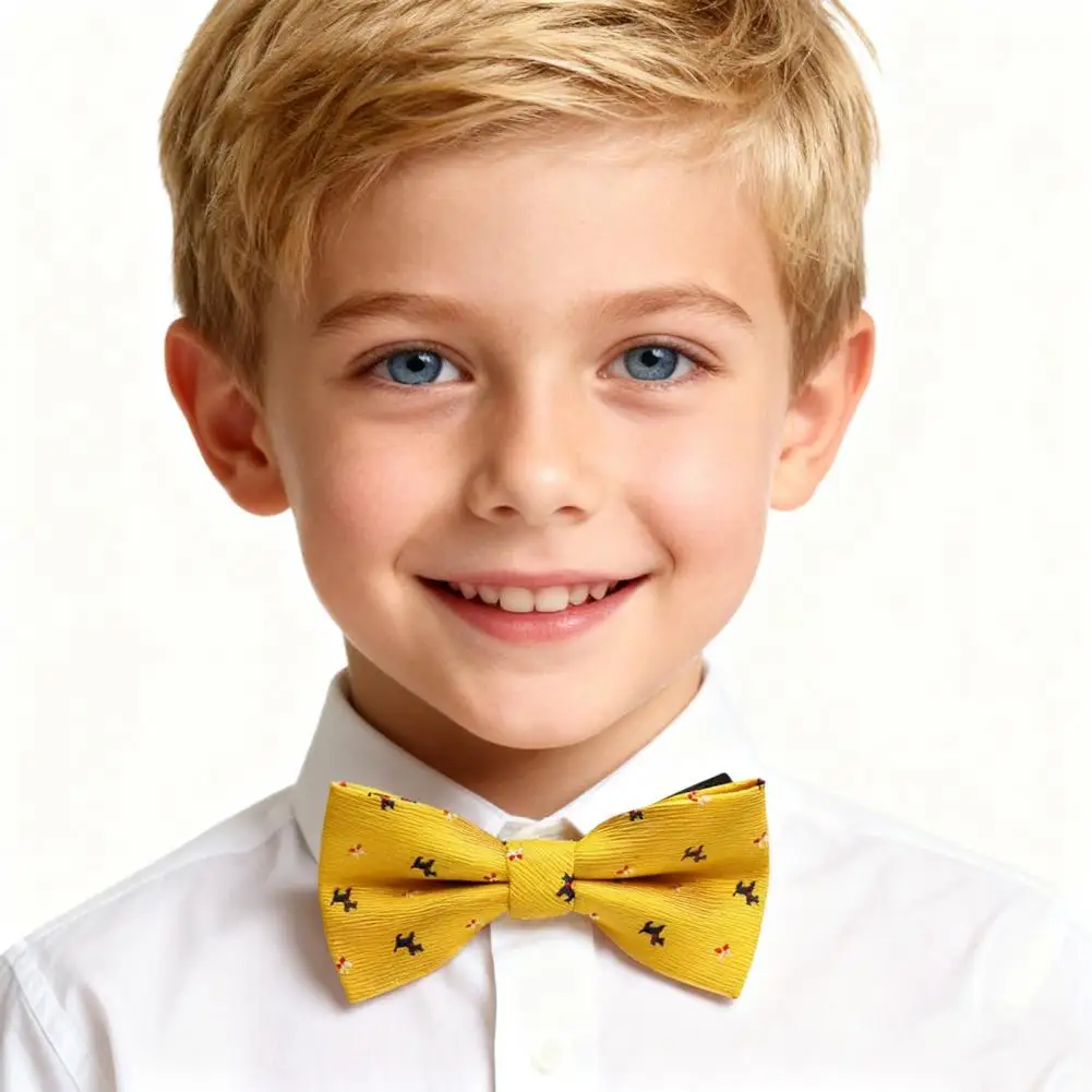 10cm Children Bow Tie Adjustable Length Detachable Design Rich Color Printing Bow Tie Student Performances Weddings Bow Tie