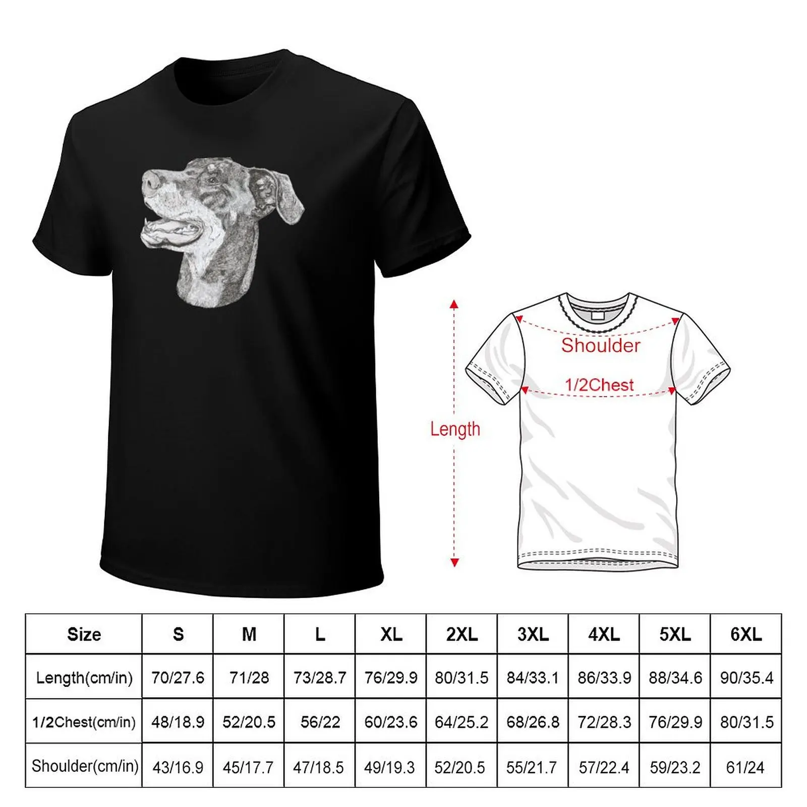 Doberman Thor T-Shirt Work Short Sleeve Cotton Top view 2