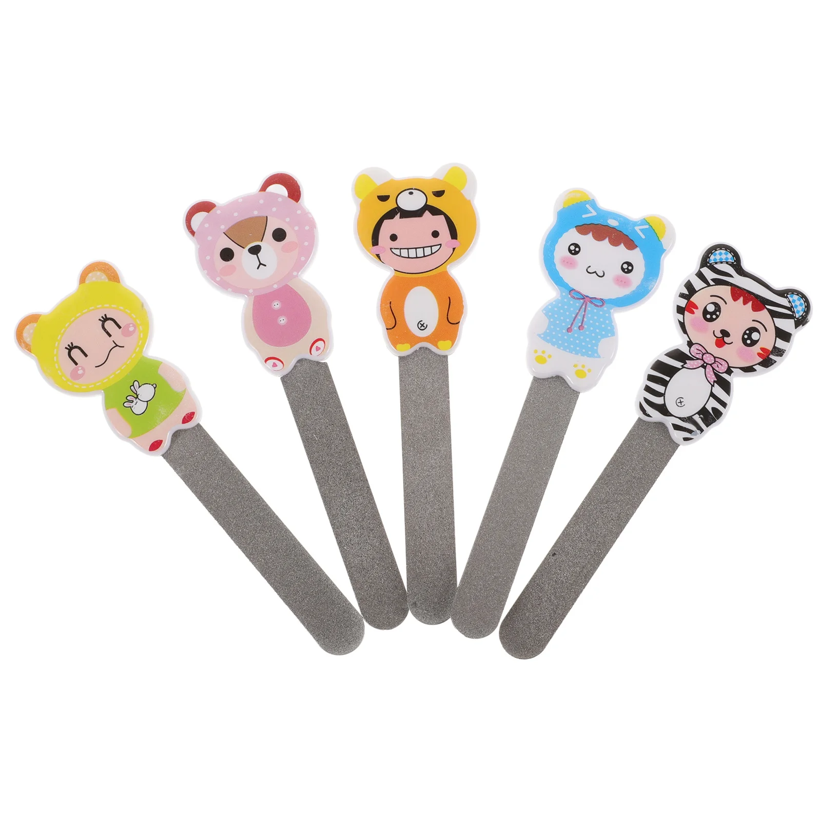 

Набор из 5 пилочек для ногтей из нержавеющей стали, двусторонние маникюрные инструменты для гладкой формовки, портативный набор для педикюра