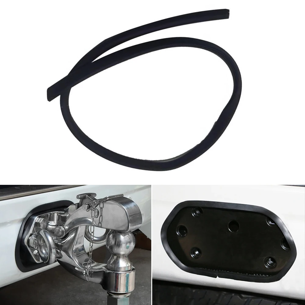 

Car Rear Bumper Modification Cut Rescue Trailer Tow Hook Rubber Trim Strip For Toyota Off-road Land Cruiser Prado LC120 LC150