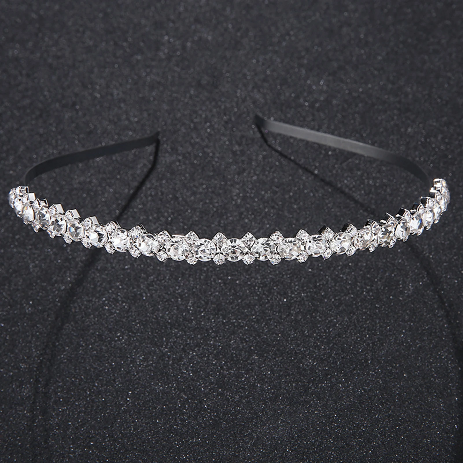 Handmade Temperament Alloy Hair Hoop Hypo-allergenic Headwear with Rhinestone Decor Hair Decoration for Women Girls