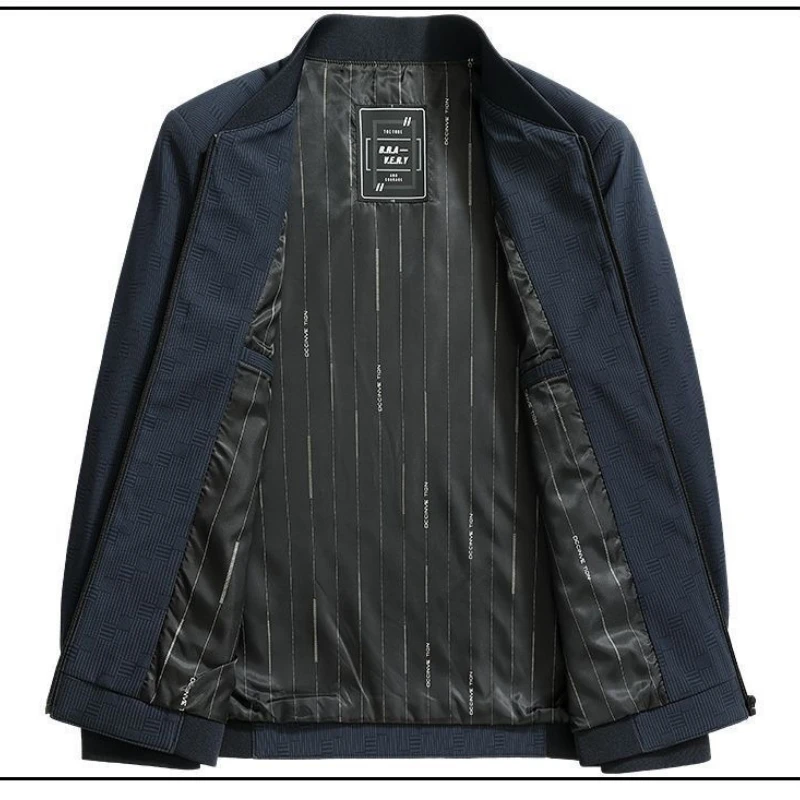 Luxury Spring Autumn Jacket Men Zipper Long Sleeve Bomber Jacket Business Casual Mens Coat Short Tops Design Outerwear Trendy