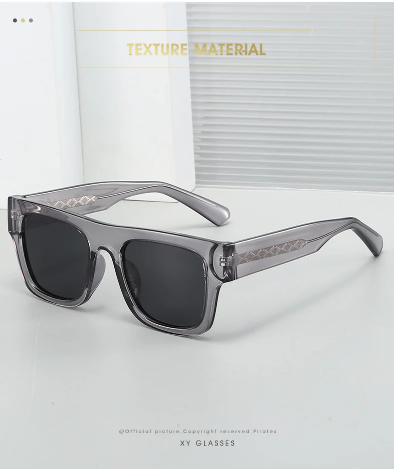2025, quadratische Sonnenbrille mit großem Rahmen für Männer und Frauen, TAC, polarisierte Sonnenbrille, Fahren, Angeln, Wandern, lässige Farbtöne, Metallkern-Qualität – Detail 2