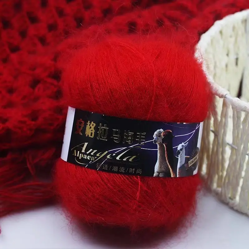 Plush Alpaca Mohair Wool Yarn for Knitting Sweater Scarf, Puffy, Soft, Warm, Chunky Crochet Thread, 6x42grams, 250grams