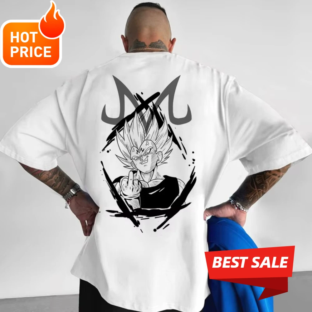 

Dragon Ball GOKU Vegeta Anime Japanese Short Sleeve T-Shirt Men's and Women's 2025 Summer Fashion Loose Cotton Top