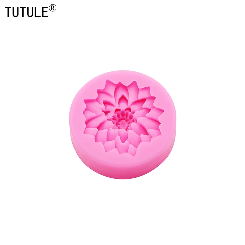 Limited Cake Decorating Tools The New Fondant Cake Mold Round Flower Shape Of Green Food-grade Liquid Chocolate Biscuit