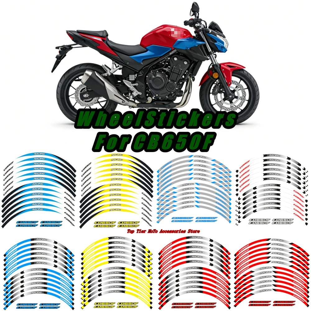 New For HONDA CB650F Motorcycle Accessories Wheels Sticker Rim Tire Stripe Waterproof Decorative Decals Set