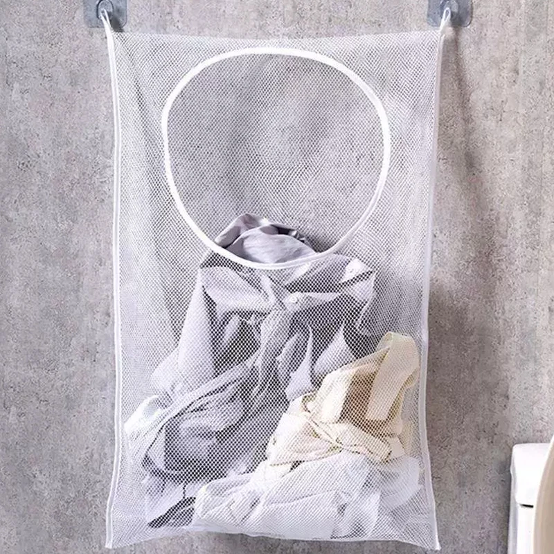 Large Hanging Laundry Basket Storage Bag Foldable Organizer For Dirty Clothes OxfordCloth Multi-pocket Clothing Toy Storage Home