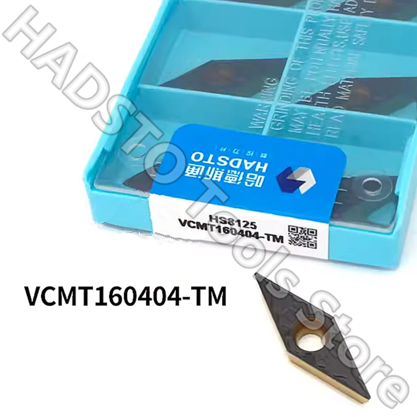 

10pcs VCMT160404-TM HS8125 VCMT160404-TM VCMT160404 VCMT331 HADSTO CNC carbide inserts Turning inserts For Steel P15-P30