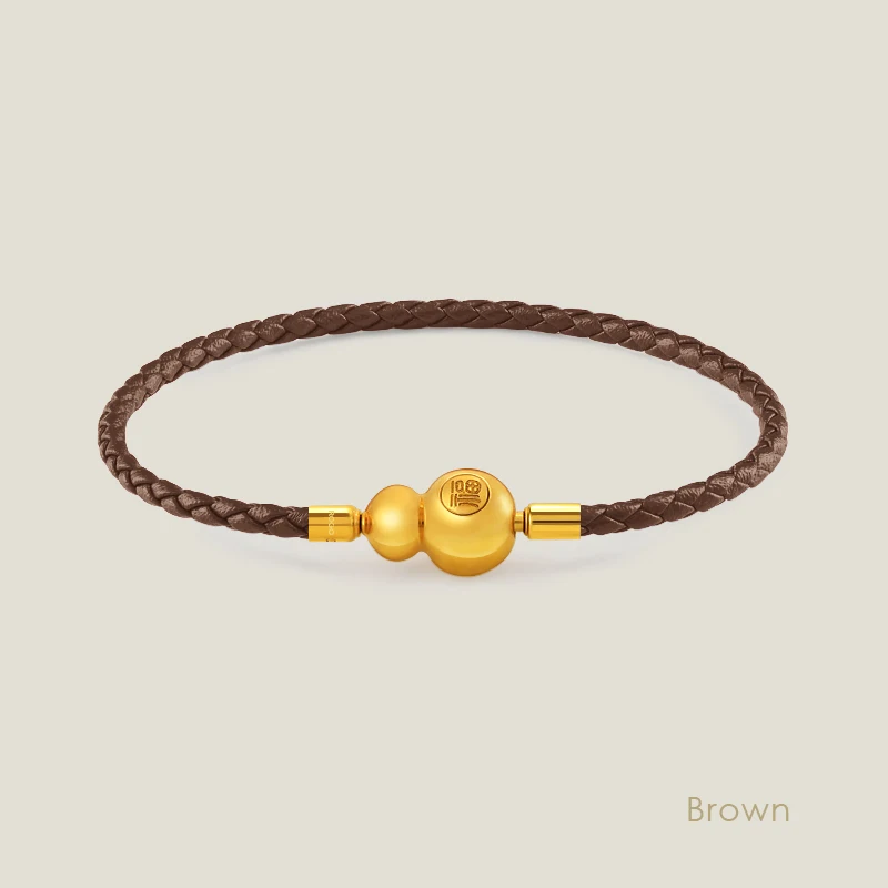 MOONLIGHT Lucky Kalebas Armband voor Vrouwen Echt Gevlochten Lederen Armband 9 Kleuren Mode Accessoires Handgeweven Sieraden Geschenken