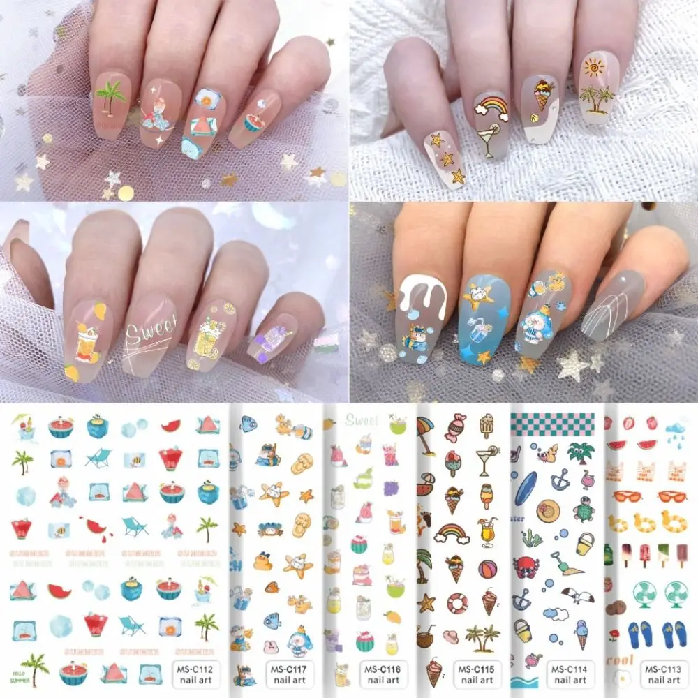 

Cool Candy Lemon Cherry Self-Adhesive Decal Strawberry Nail Accessories Nail Decoration Cartoon Nail Decals Nail Art Stickers