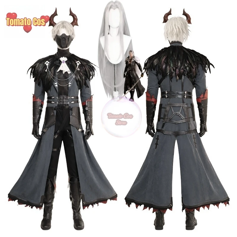 FF7 Youth Sephiroth Cosplay Halloween New Skins Costume Adult Men Fantasia Battle Uniform Suit Carnival Party Disguise Warrior