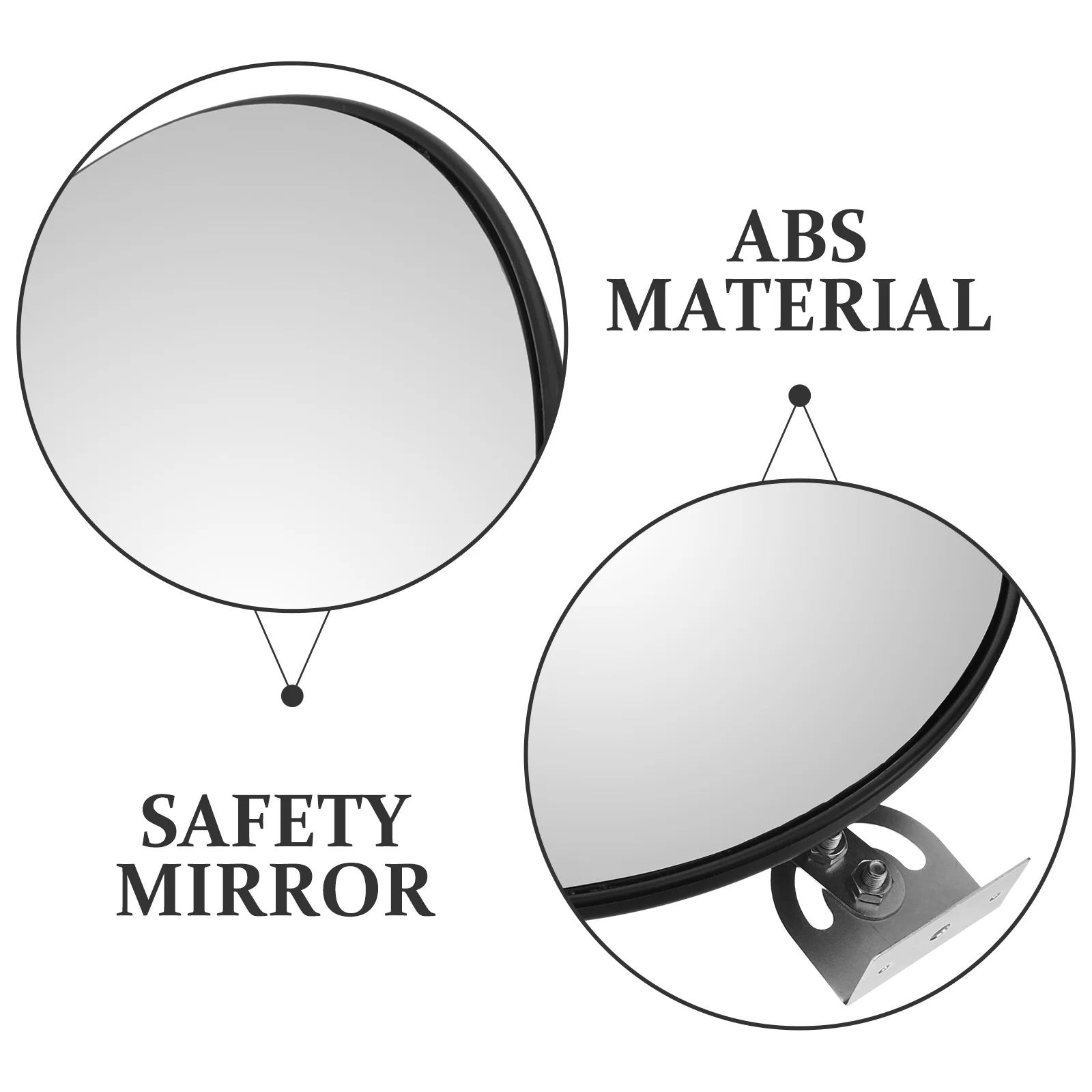 Wide Angle Safety Mirror Security Traffic Outdoor Lens Convex Garage Parking Assist for Room Road Corner Driveway Bedroom