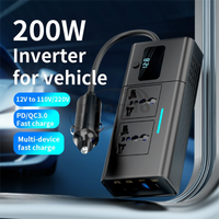 Car Inverter 200W High Power 12V To 110V/220V Multi-function Car Power Supply Power Converter Mobile Phone Socket Fast Charger