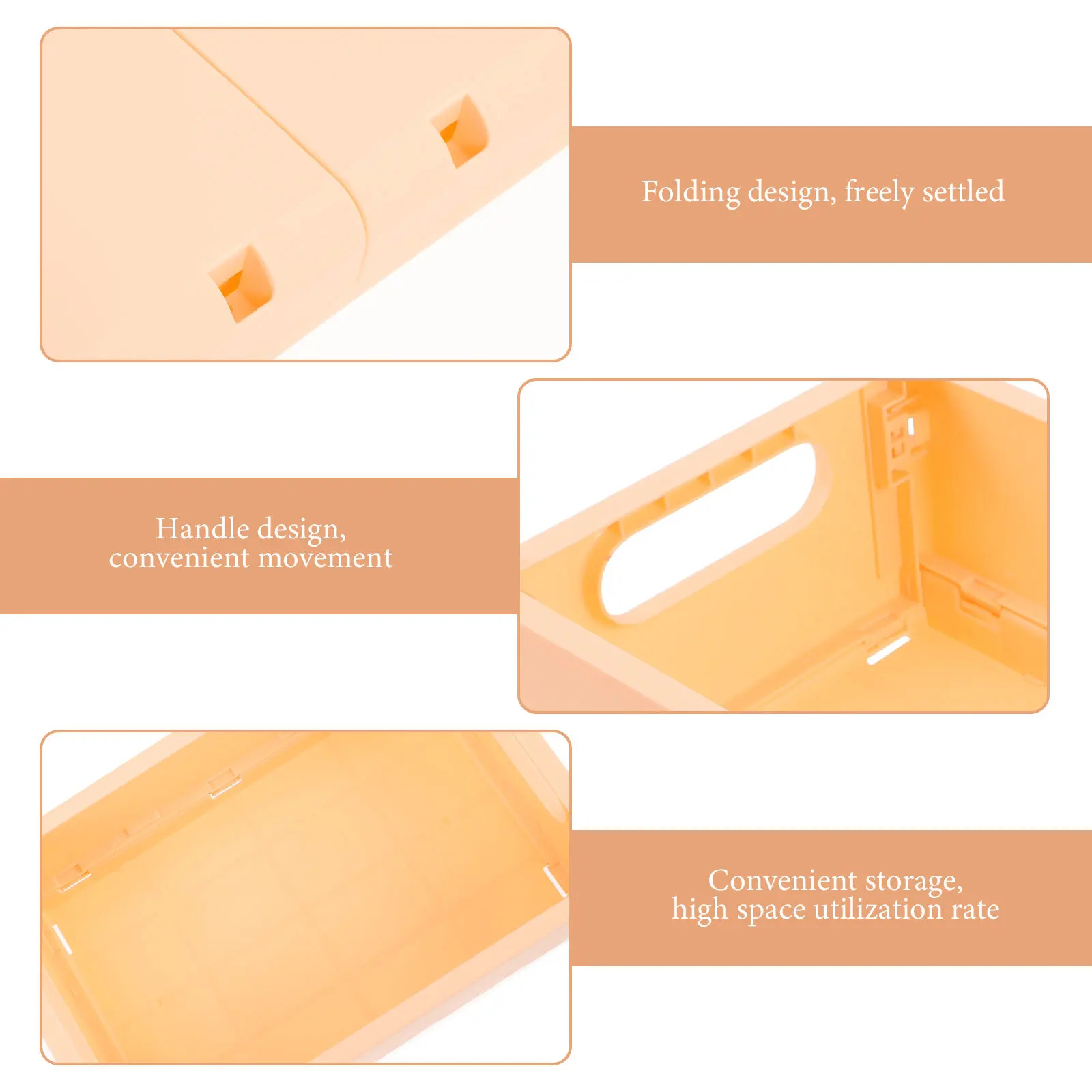 

Sundries Basket Collapsible Storage Box Desktop Organizer Multi-Purpose Home Storage Case for Cosmetics Stationery and Household