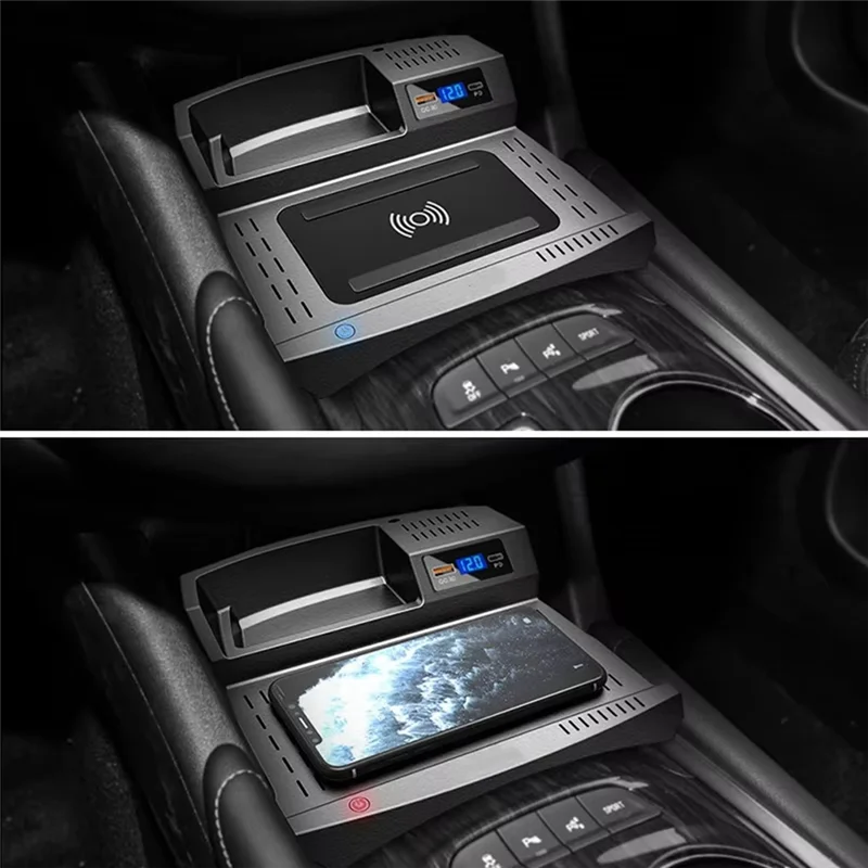 AY03-Беспроводное зарядное устройство для автомобильного телефона для аксессуаров Malibu 2016-2023, адаптер панели быстрой зарядки 15 Вт