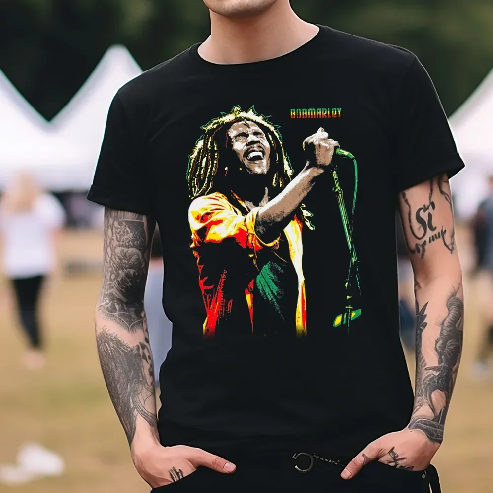 Bob Marley One Love Reggae Band T-Shirt Black