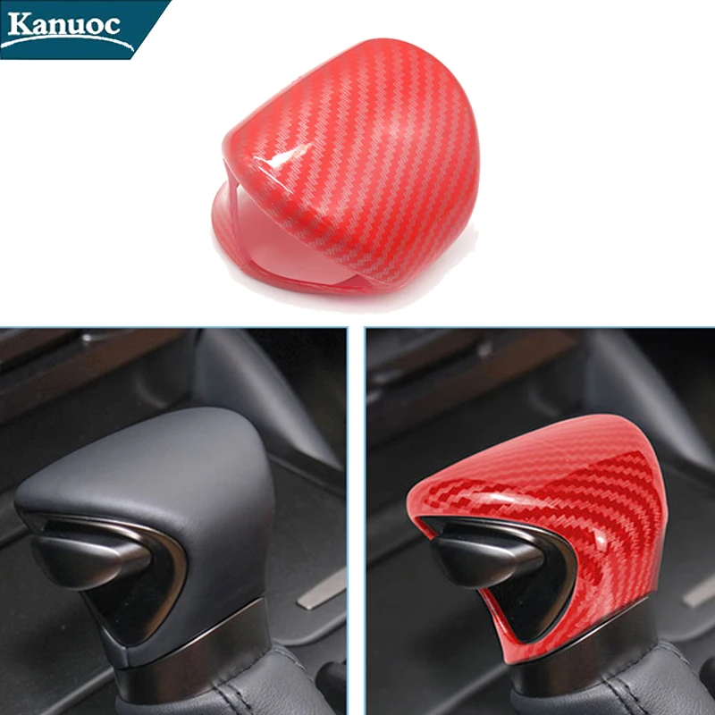 

For Lexus ES UX LX Gear Shift Knob Head ABS Composite Carbon Fiber Red Stickers Car Styling Interior Accessories