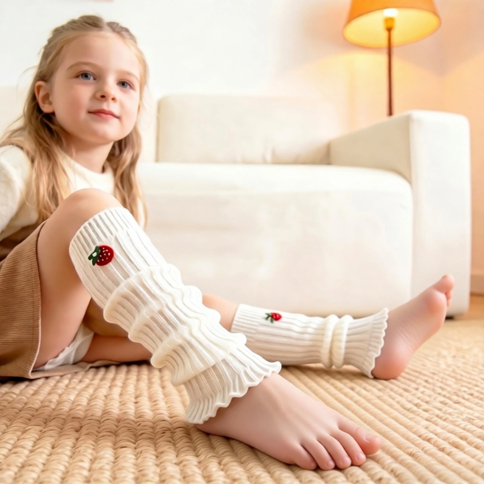 Leg Warmer Warmer-Cute-Strawberry Cute-Strawberry-Calf Knit Girls Cover Boot Socks Socks Warmer Cute Top Rated