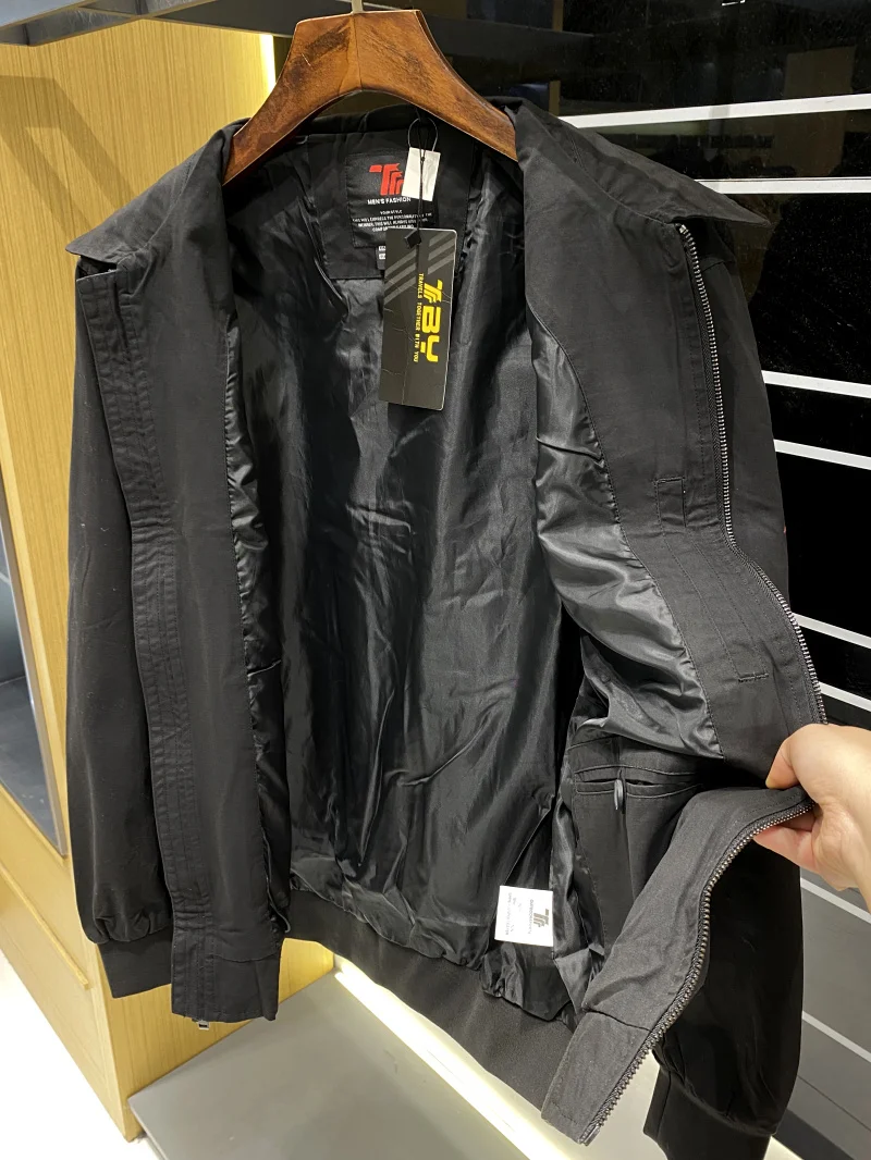 Waed 00% القطن سلاح الجو Jaet الرجال عادية بدوره إلى أسفل طوق A2 Sle ملابس خارجية العصرية الخريف الربيع معطف موسمي