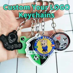 Customized Your Logo llaveros Keychain Custom Arcylic Key Chain Photo Name Personalized Promotional Gifts Company With Logo