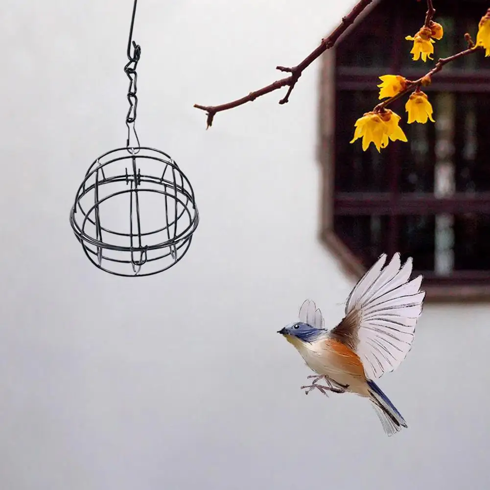 Outside Hanging Bird Feeder For Wild Birds Metal Hook Bird Feeder Fat Ball Feeder Outdoor Garden Decoration Feeding Tools W9O0